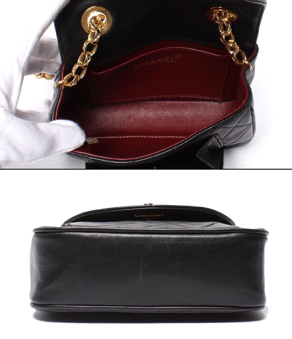 CHANEL チェーンショルダーバッグ ミニマトラッセ ゴールド金具