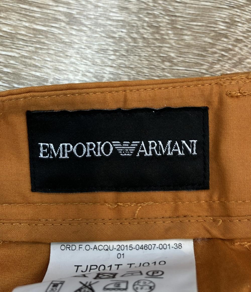 Emporio Armani テーパードパンツ ライン タック 裾ジップ グログランリボン レディース SIZE 38 (M) エンポリオ・アルマーニ