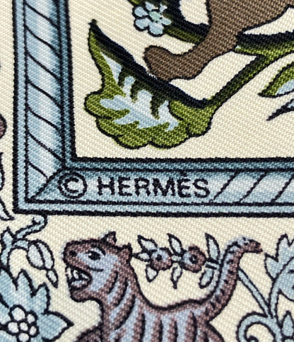 HERMES スカーフ カレ90 シルク100% インドの狩猟 レディース エルメス