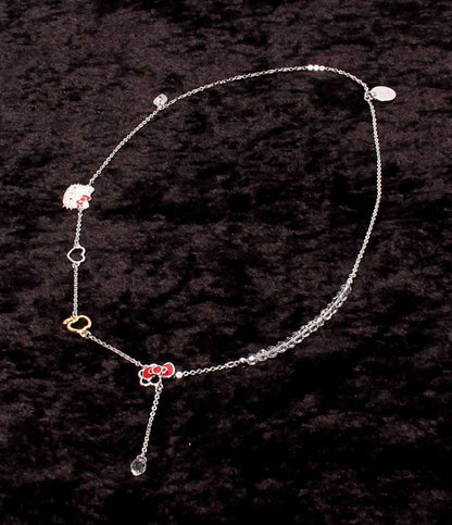 美品 SWAROVSKI SANRIO ネックレス 1097209 ハローキティモチーフ Hello Kitty Toggle レディース スワロフスキー