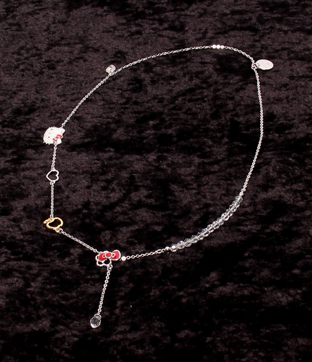 美品 SWAROVSKI SANRIO ネックレス 1097209 ハローキティモチーフ Hello Kitty Toggle レディース スワロフスキー