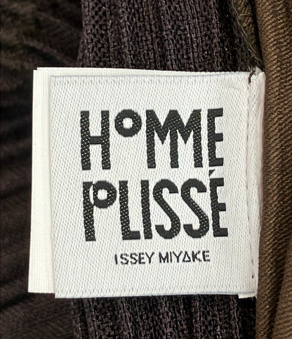 美品 ISSEY MIYAKE HOMME PLISSE ストレートパンツ メンズ SIZE 2 イッセイ ミヤケ オム プリッセ