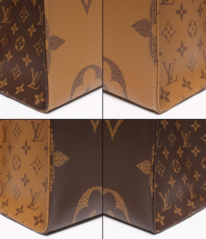美品 LOUIS VUITTON トートバッグ 肩掛け モノグラム リバース モノグラムジャイアント オンザゴーGM M45320 レディース メンズ ルイ・ヴィトン