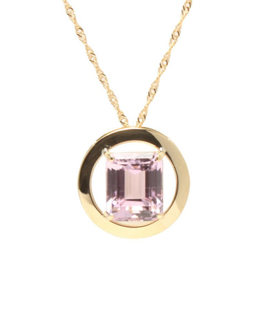 美品 ネックレス K18 クンツァイト レディース