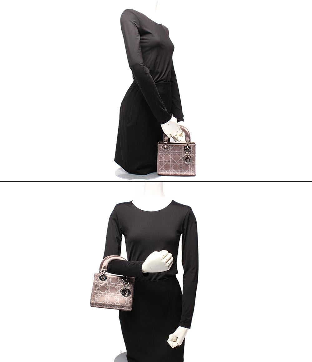 クリスチャンディオール ハンドバッグ ラインストーン サテン レディディオール Christian Dior
