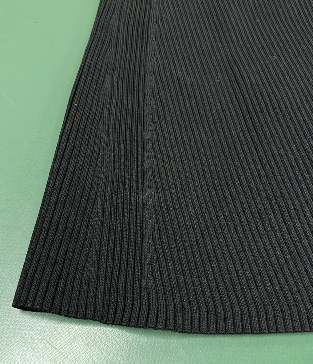 美品 アジェ ナイロンニット切り替えノースリーブフレアミディアムワンピース レディース SIZE L Aje