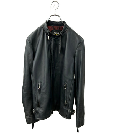 schott シングルライダースジャケット フロントジップアップ 牛革 メンズ SIZE S ショット