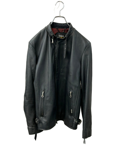 schott シングルライダースジャケット フロントジップアップ 牛革 メンズ SIZE S ショット