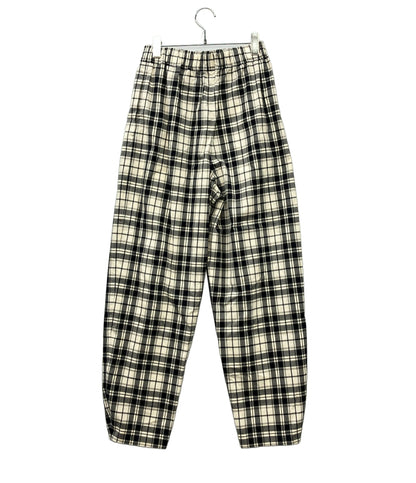 ENFOLD テーパードパンツ ドレープ チェック柄 300HS431-1500 レディース SIZE 38 (M) エンフォルド