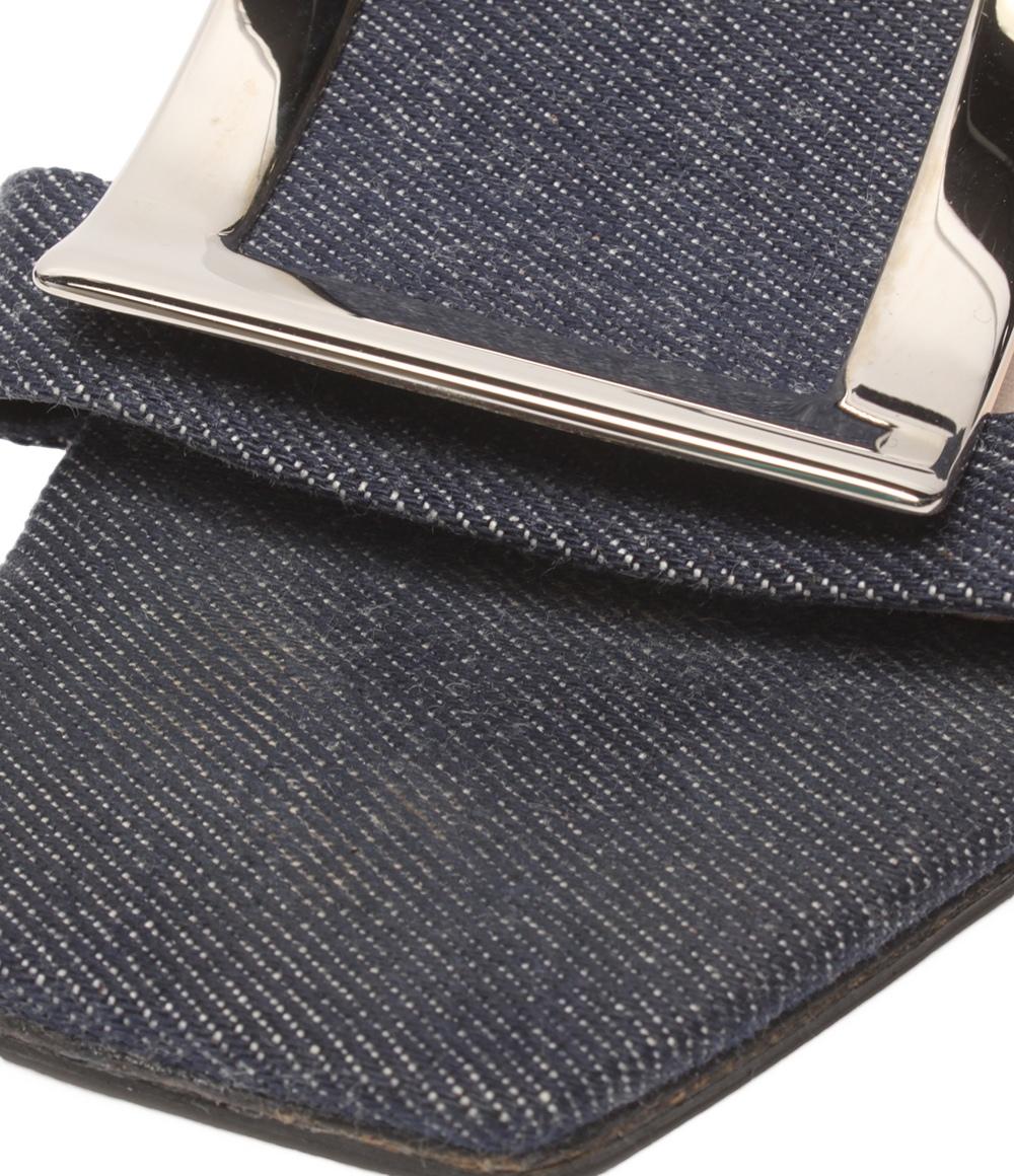 Roger Vivier ミュール チャンキーヒールサンダル デニム bikiviv sandals レディース SIZE 38 25.5(cm) ロジェヴィヴィエ