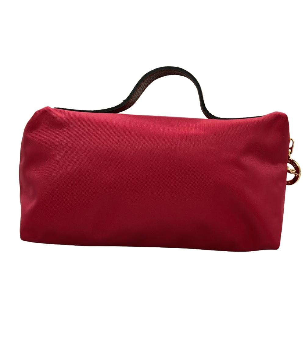 美品 Longchamp ハンドバッグ ポーチ ナイロン レディース ロンシャン