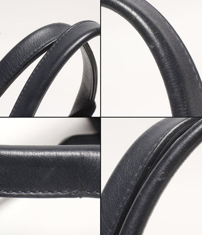 CHANEL 2wayチェーンショルダーバッグ ハンドバッグ シルバー金具 デニム 21番台 ドーヴィル ボーリングバッグ レディース シャネル