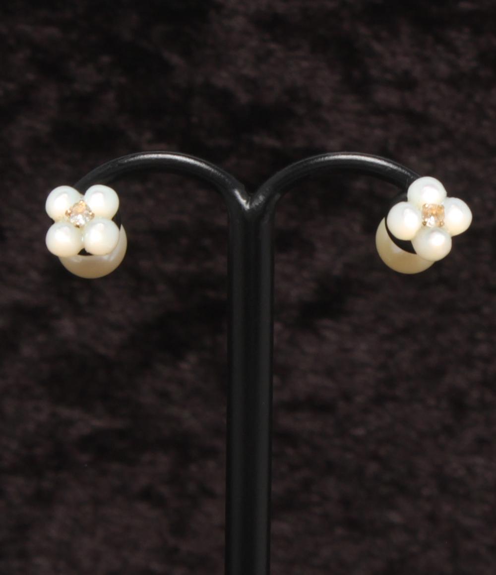 ピアス K18 シェル パールキャッチ レディース