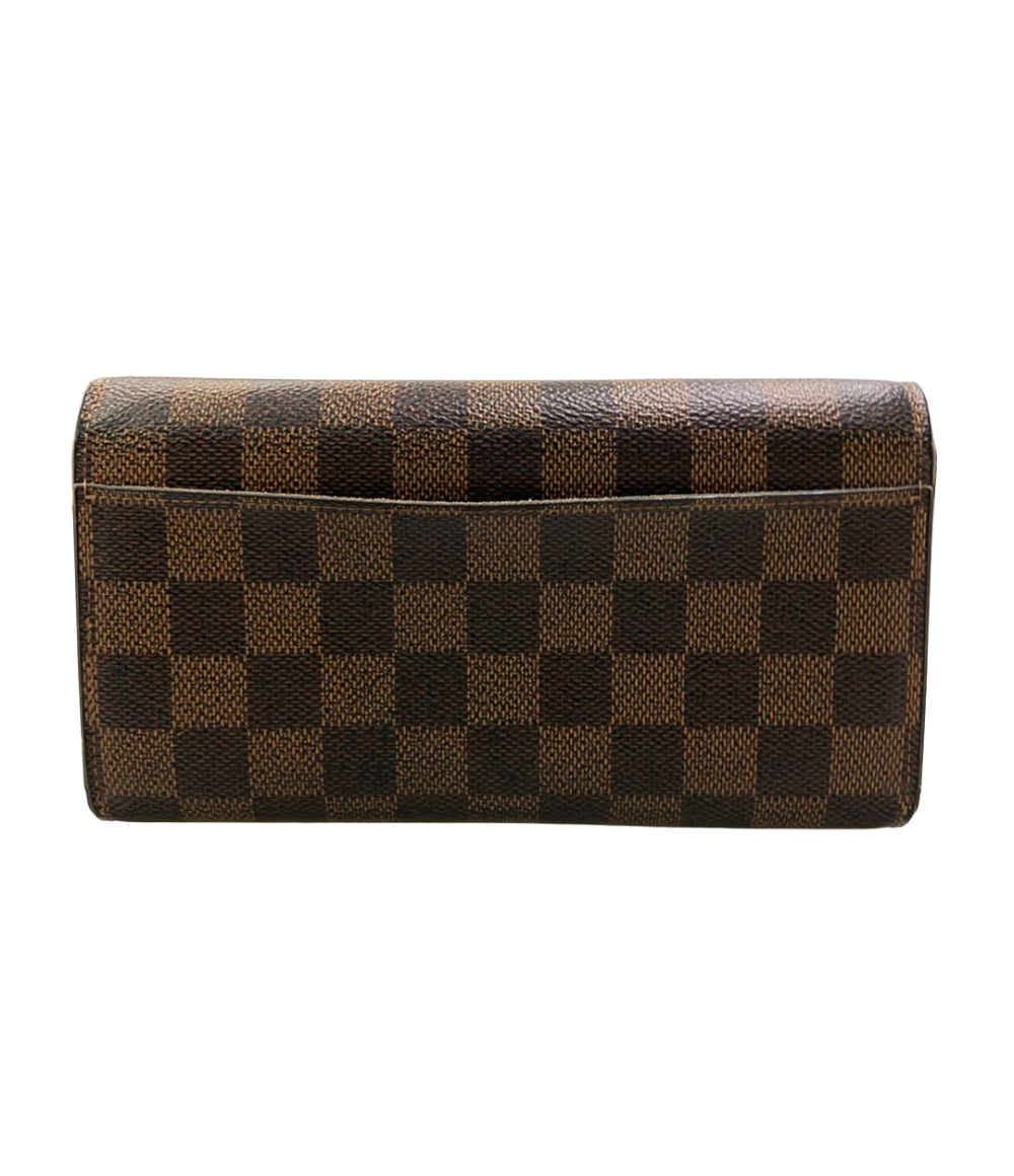 LOUIS VUITTON 長財布 キャンバス ポルトフォイユ サラ ダミエ エベヌ N63209 ユニセックス ルイ・ヴィトン