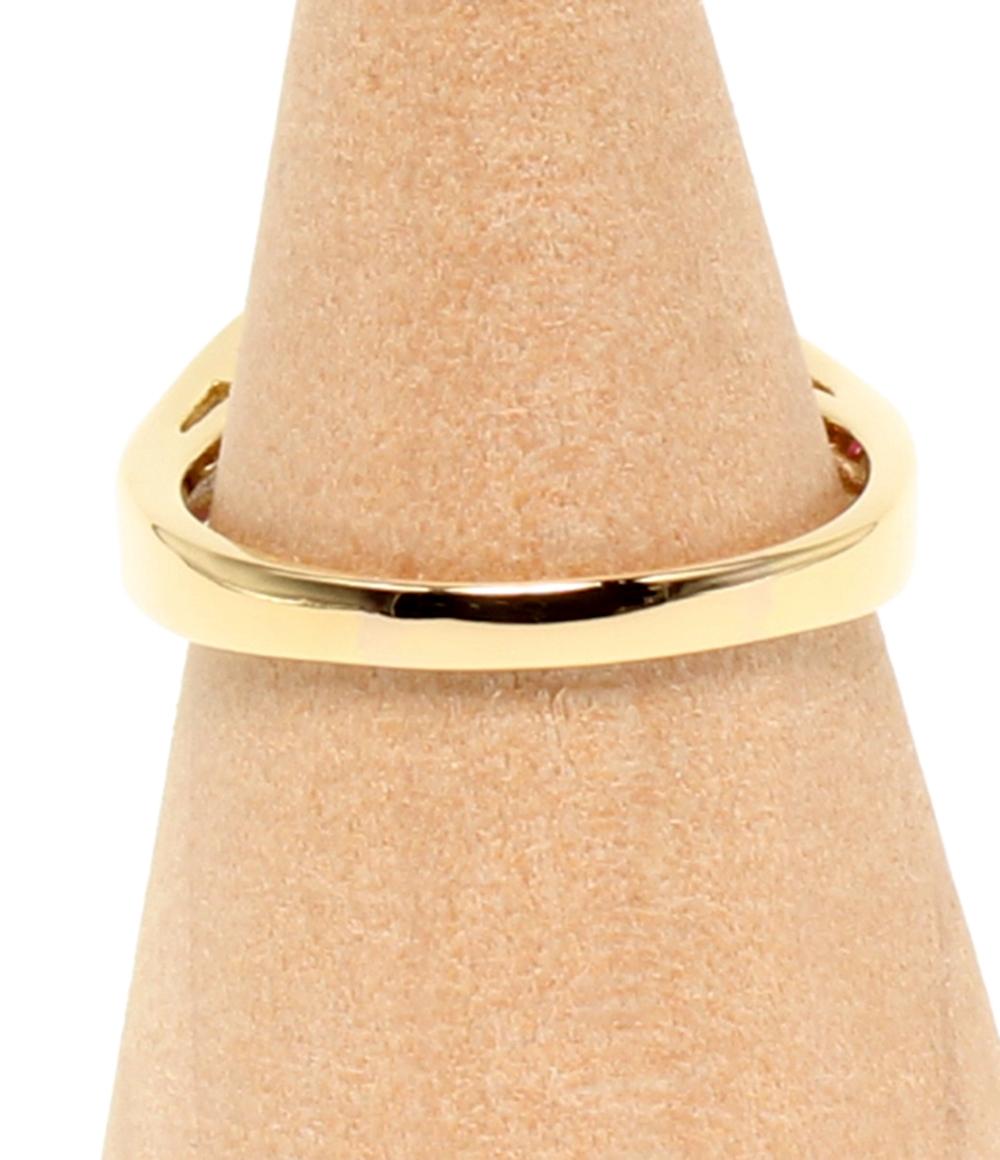 美品 リング 指輪 K18 ダイヤ 0.703ct ルビー レディース