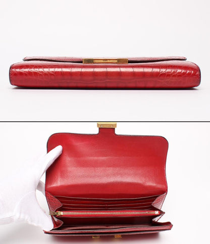 エルメス 長財布クロコダイル アリゲーター C刻印 コンスタンスロング レディース HERMES