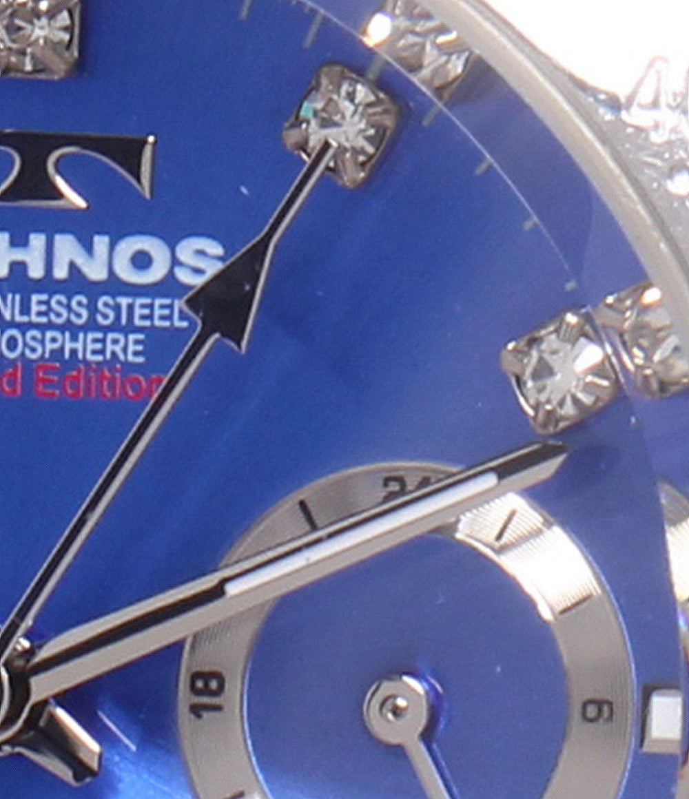 TECHNOS 腕時計 クオーツ ブルー メンズ テクノス