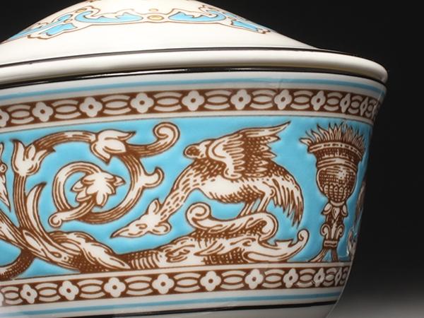 美品 WEDGWOOD オリエンタルティーカップ フロレンティーンターコイズ
