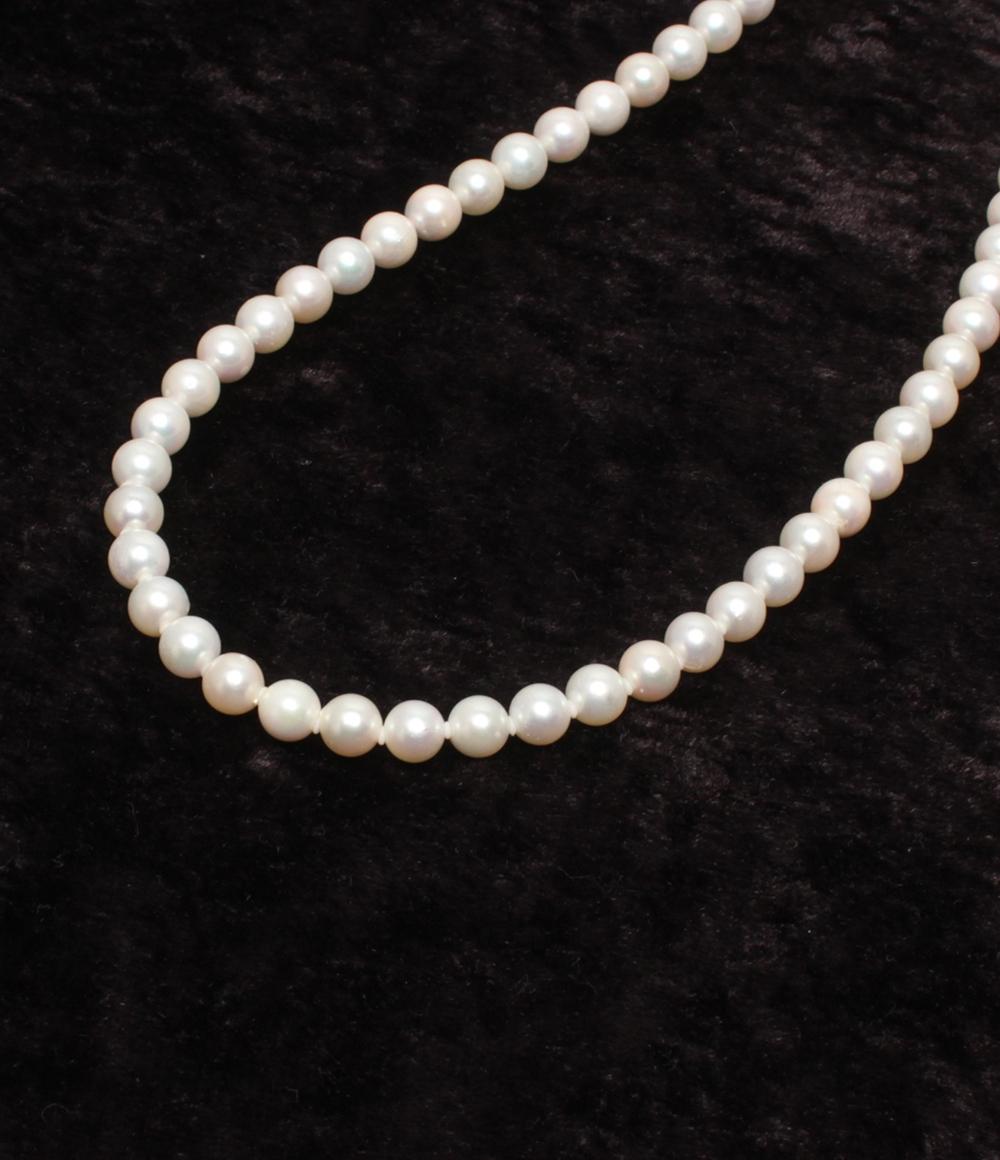 ネックレス SV パール 7.0-7.5mm フラワーモチーフ レディース