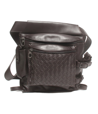 美品 BOTTEGA VENETA ウエストバッグ ウエストポーチ ボディバッグ イントレチャート 121604 V4651 2040 メンズ レディース ボッテガ・ヴェネタ