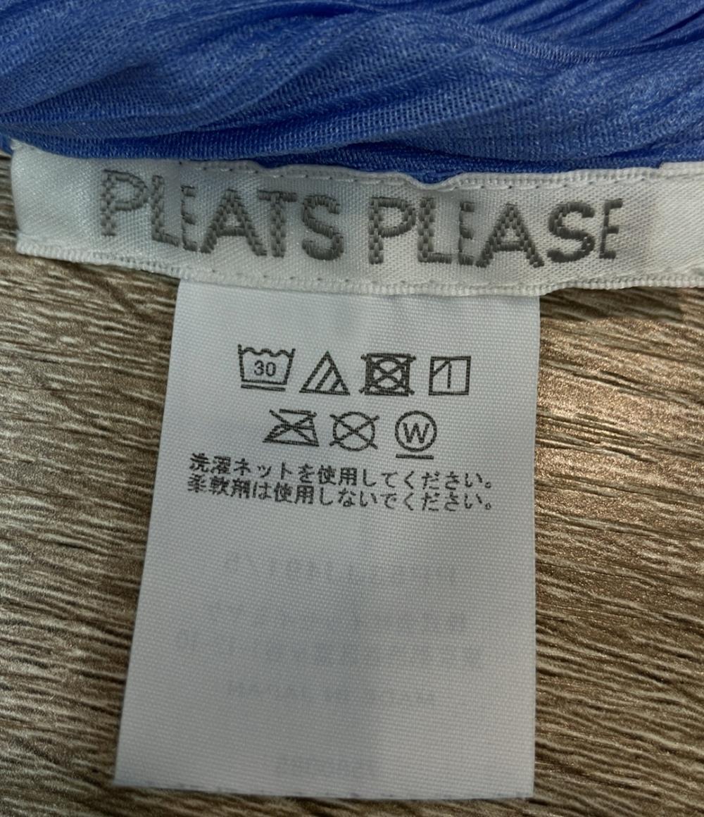 PLEATS PLEASE 長袖シャツ ブラウス ライトブルー プリーツ PLEATS