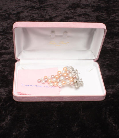 ブローチ SV925 淡水ボタンパール 7-9mm ブドウモチーフ レディース