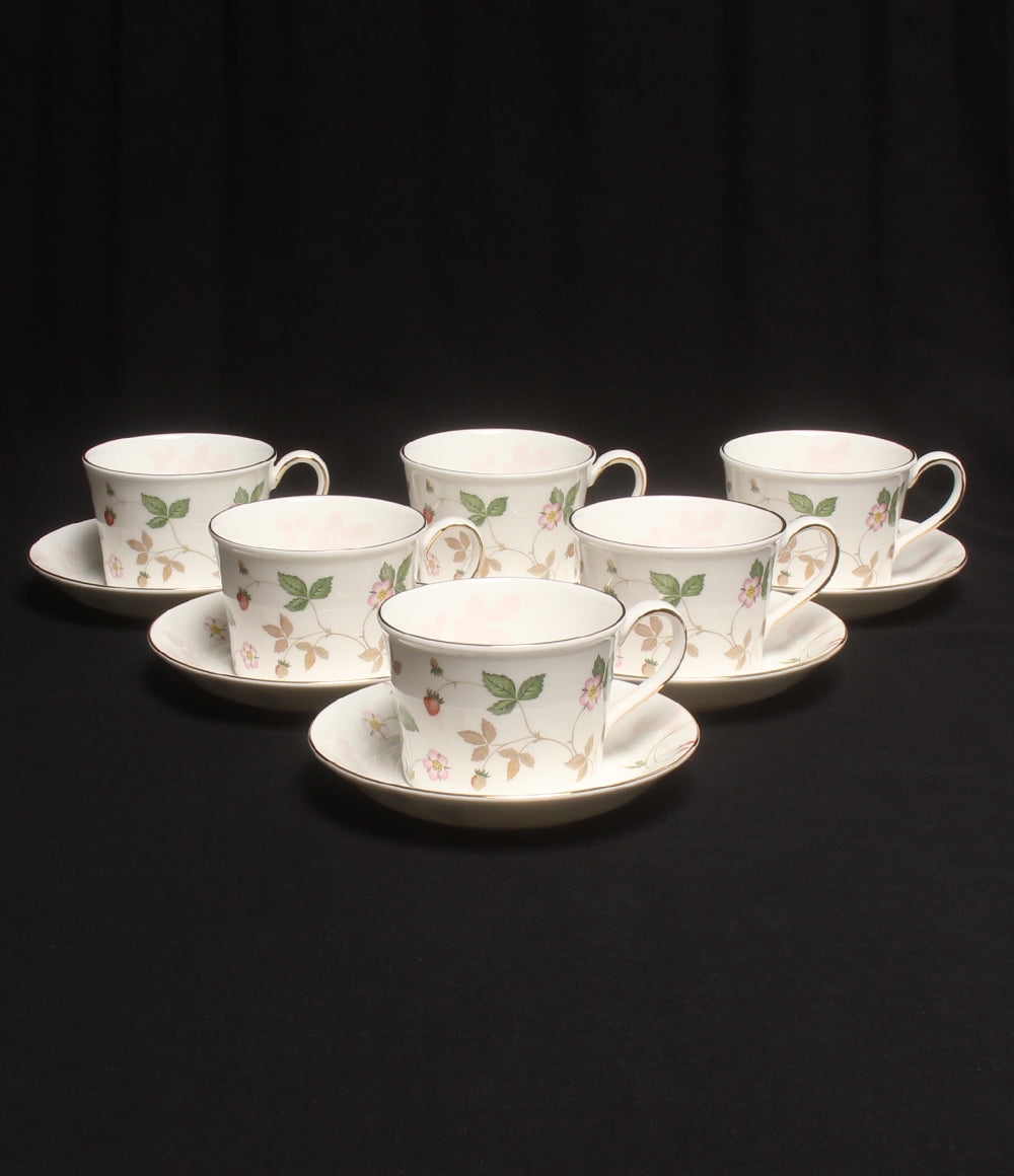 ウェッジウッド  カップ＆ソーサー 6客セット  ワイルドストロベリー Wild Strawberry       WEDGWOOD