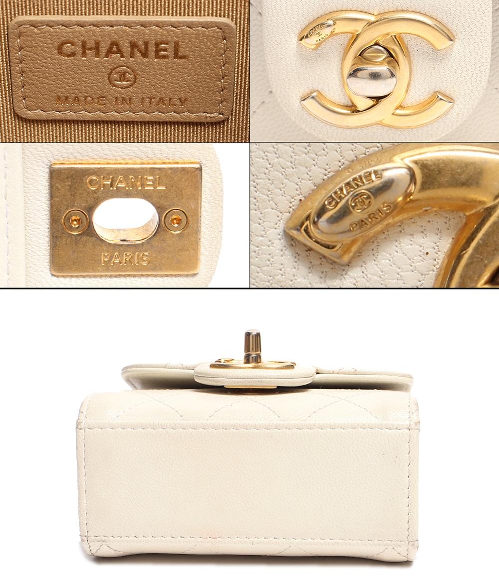 シャネル チェーンレザーショルダーバッグ ココマーク フェイクパール