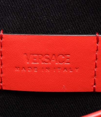 美品 ヴェルサーチ ラウンドファスナー コインケース ラ グレカ シグネチャー レディース VERSACE