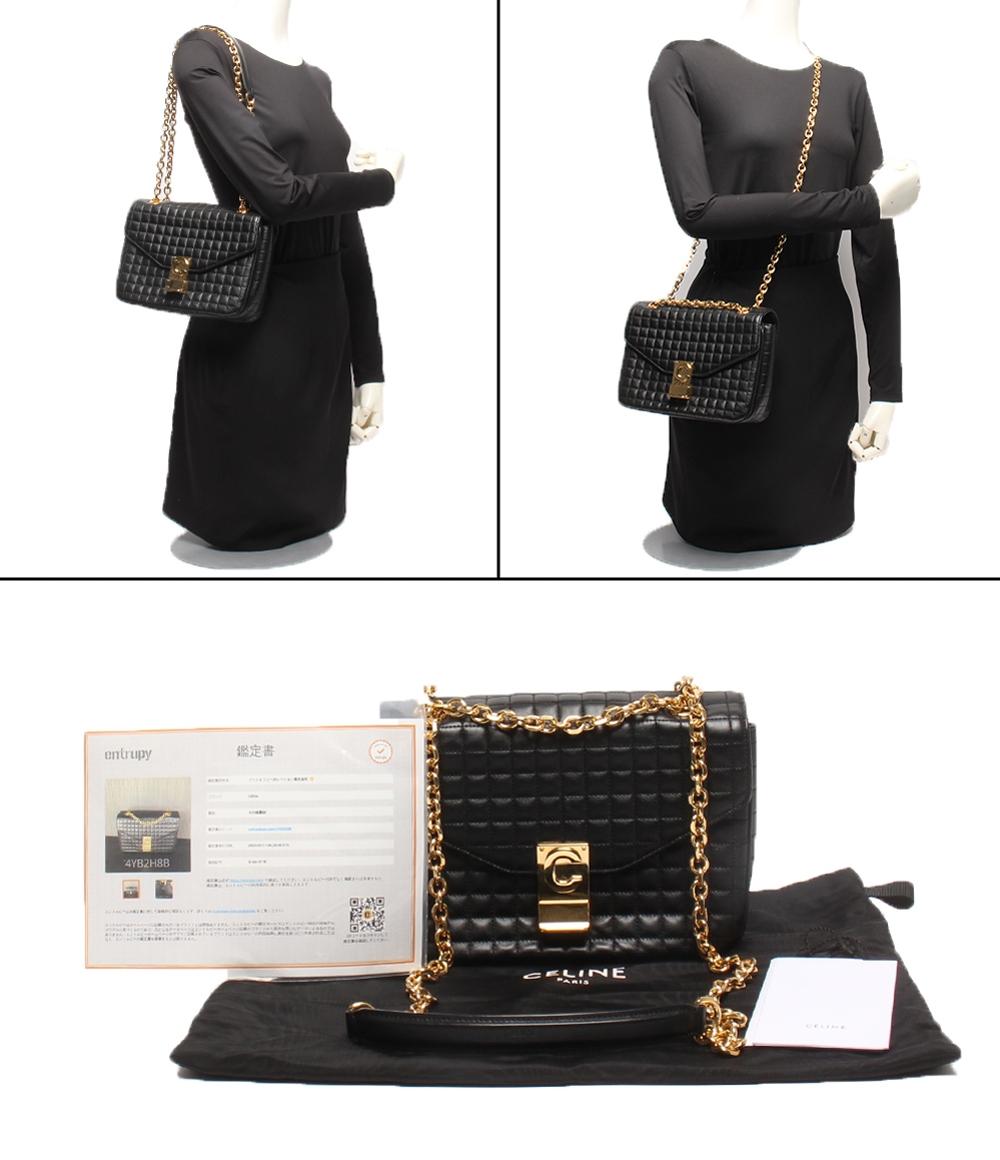 セリーヌ チェーンショルダーバッグ 肩掛け 斜め掛け Cミディアム キルテッド レディース CELINE