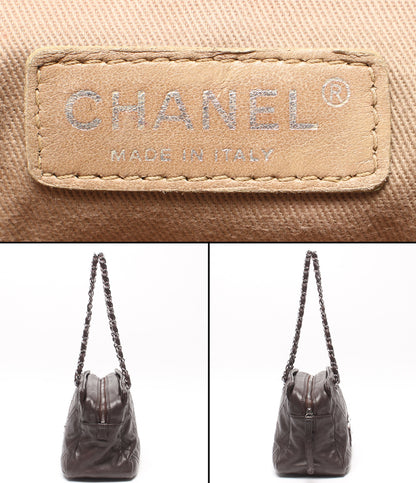 CHANEL チェーントートバッグ ショルダーバッグ 肩掛け シルバー金具 ダイヤモンドステッチ 10番台 レディース シャネル