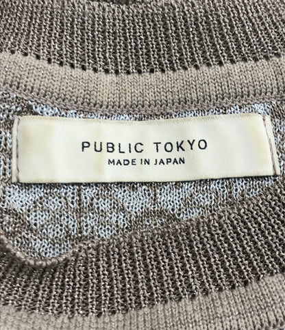 ラメジャカードシアーニット     709530030 レディース SIZE F (M) PUBLIC TOKYO