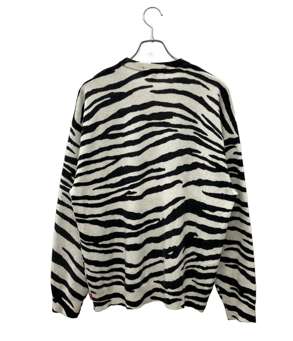 Supreme 長袖ニット 24SS CASHMERE SWEATER ZEBRA ストリート メンズ SIZE M シュプリーム