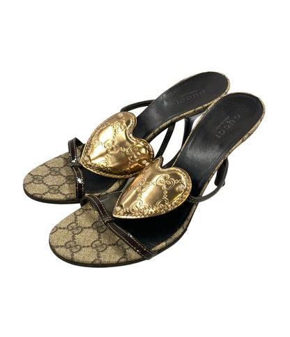 GUCCI サンダル GGキャンバス ハート レディース SIZE 36 1/2 C (23.5cm) グッチ