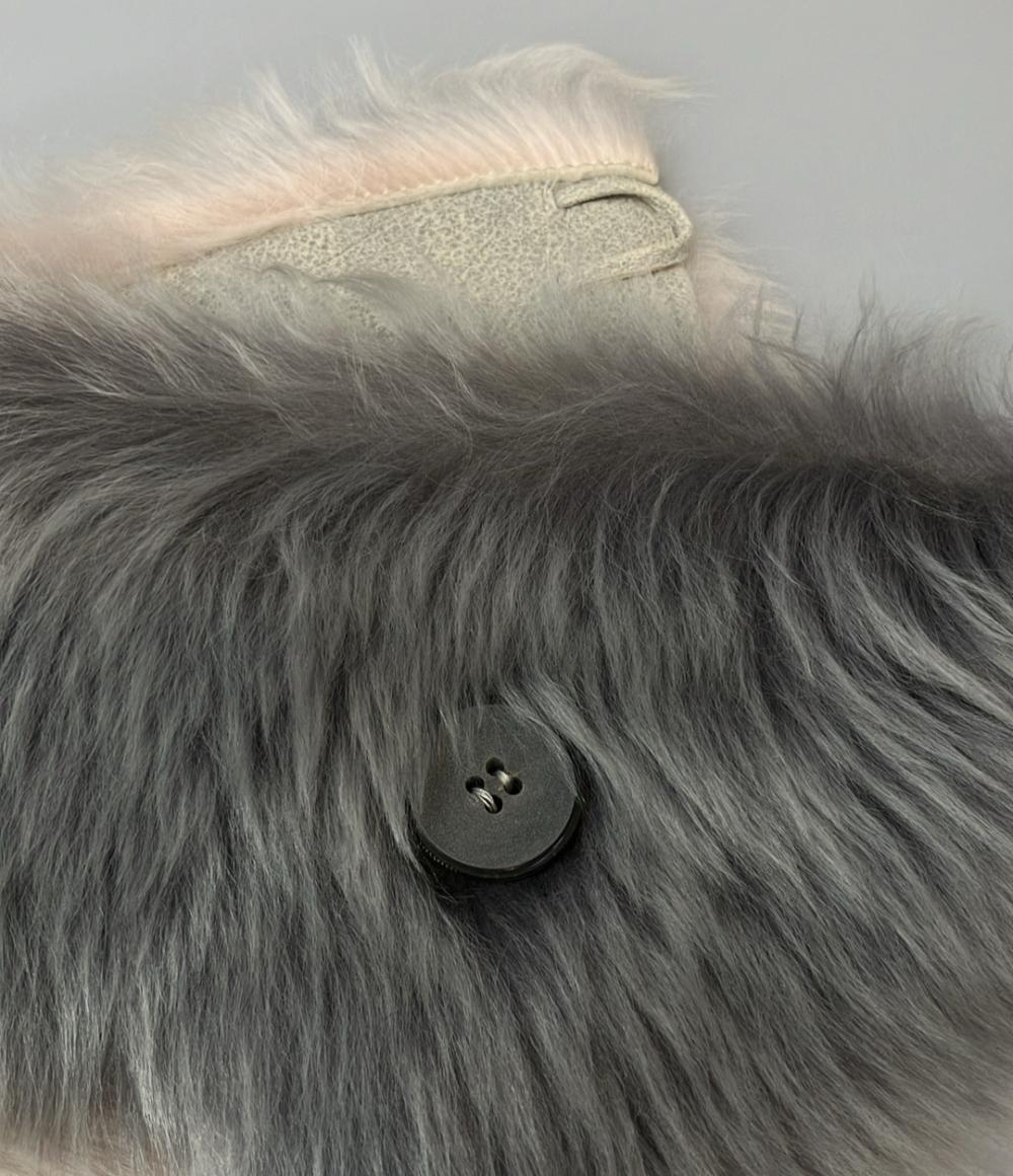 カールドノヒュー バイカラー ムートンファーストール レディース KARL DONOGHUE