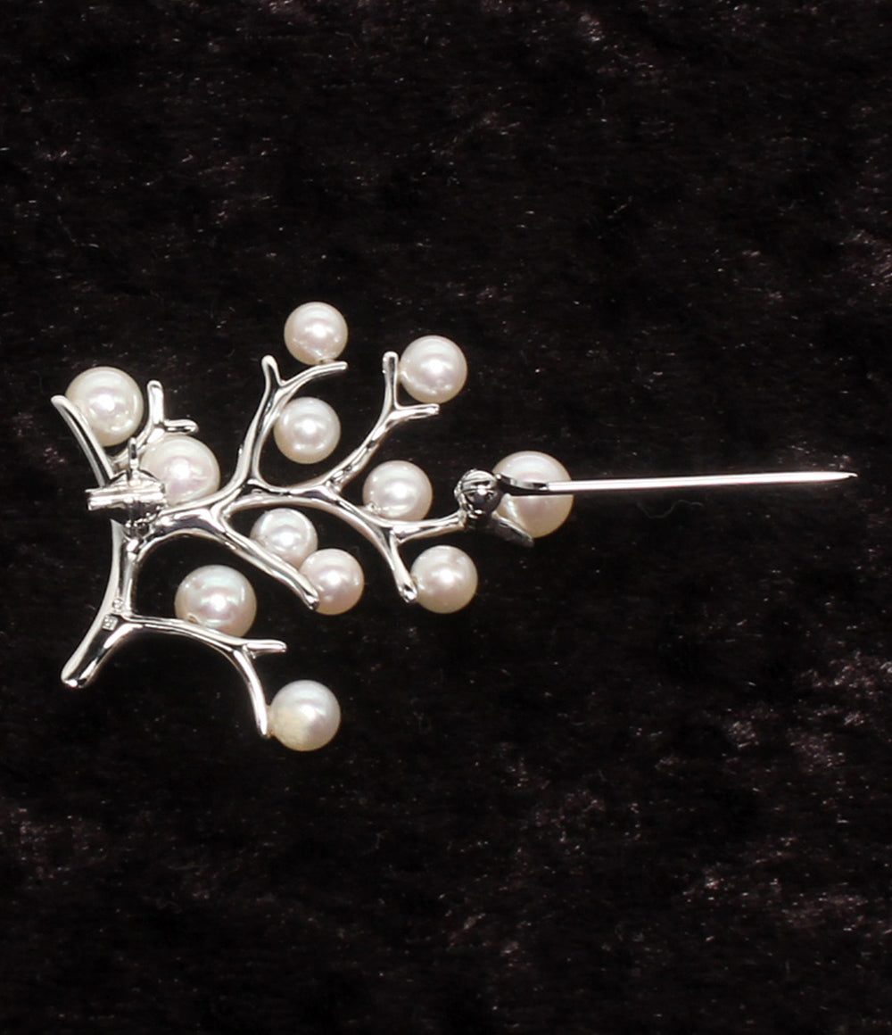 MIKIMOTO ブローチ SV 幸福の木 Kofuku no ki パール レディース ミキモト