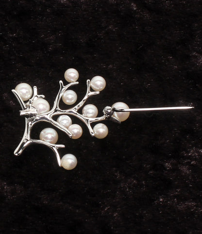 MIKIMOTO ブローチ SV 幸福の木 Kofuku no ki パール レディース ミキモト
