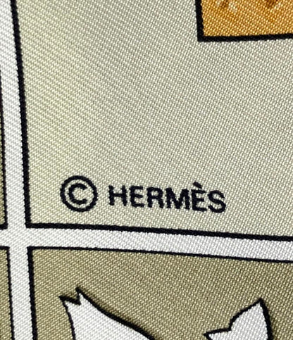 HERMES スカーフ シルク100% カレ90 EARLY AMERICA レディース エルメス