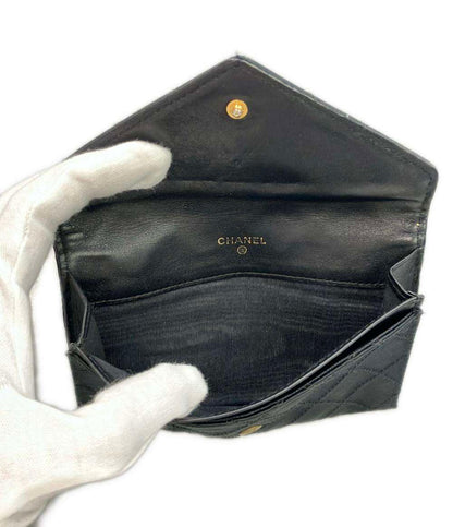 CHANEL カードケース コインケース ゴールド金具 ビコローレ サテン レディース シャネル