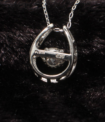 美品 ネックレス Pt900 Pt850 ダイヤ 0.20ct レディース