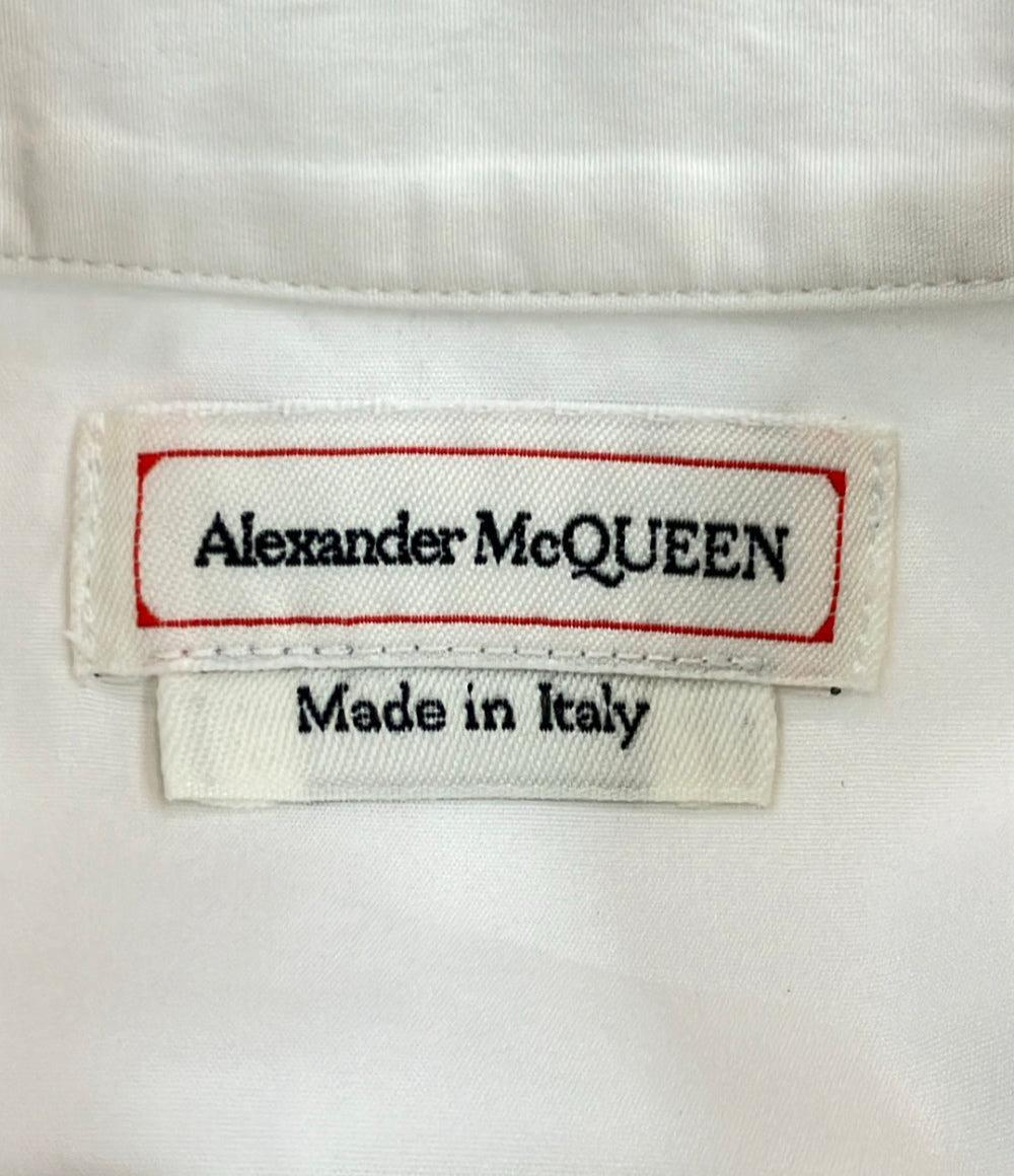 Alexander McQueen 長袖シャツ バンドカラー フリル レディース SIZE 38 (M) アレキサンダーマックイーン