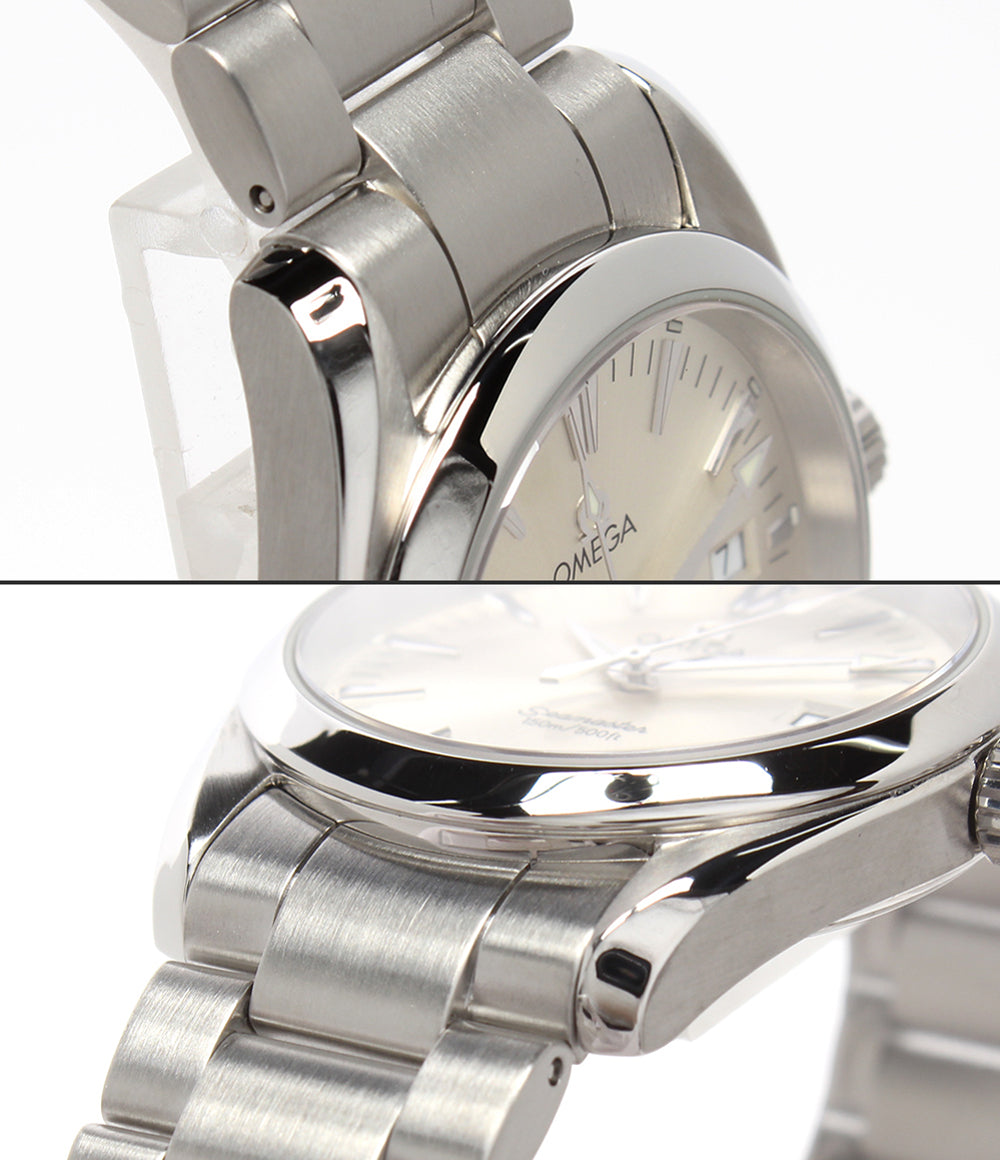 美品 OMEGA 腕時計 アクアテラ シーマスター クオーツ シルバー 2518.30 メンズ オメガ