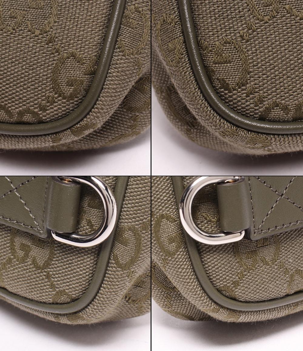 美品 GUCCI ボディバッグ ショルダーバッグ 斜め掛け GGキャンバス