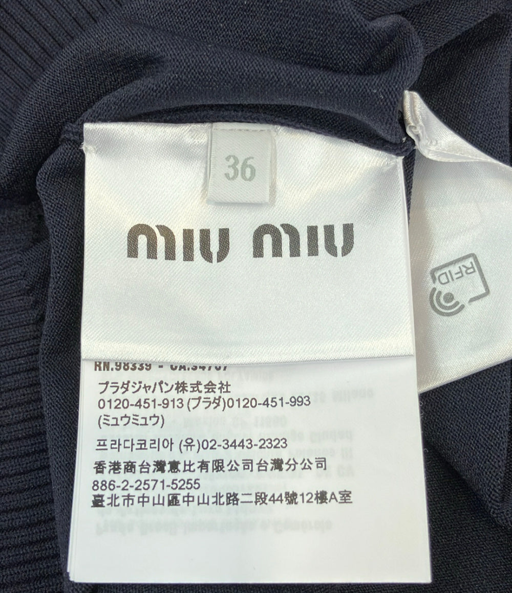 Miu Miu ショートスリーブクルーネックニット レディース SIZE 36 (XS) ミュウ ミュウ