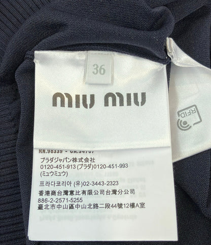 Miu Miu ショートスリーブクルーネックニット レディース SIZE 36 (XS) ミュウ ミュウ