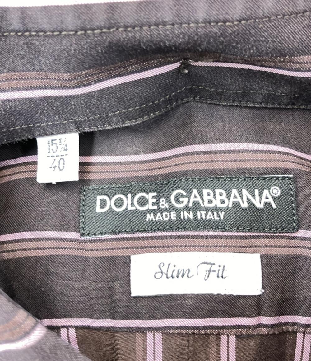 ドルチェアンドガッバーナ ストライプ柄長袖ボタンダウンシャツ メンズ SIZE 40 DOLCE&GABBANA