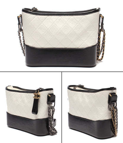 美品 CHANEL ショルダーバッグ 肩掛け ガブリエル ドゥ シャネル ダブルチェーン シルバー金具 ゴールド金具 ホーボーバッグ 30番台 レディース