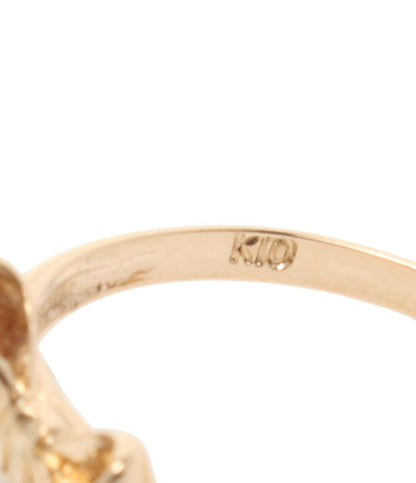 リング 指輪 K10 ベビーパール リボンモチーフ レディース SIZE 9号