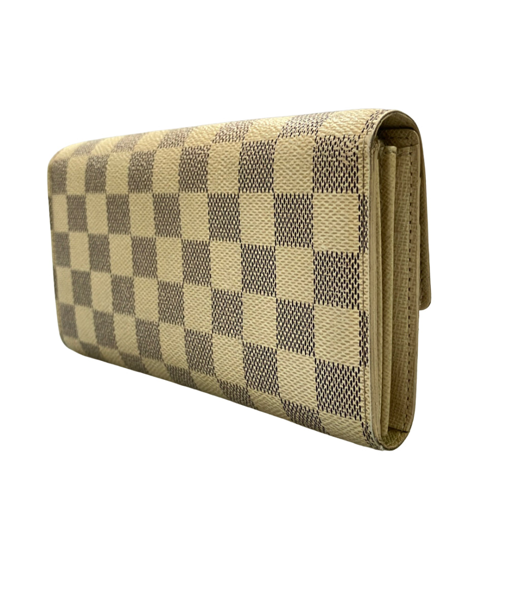 LOUIS VUITTON 長財布 ポルトフォイユ サラ ダミエ アズール N61735 レディース ルイ・ヴィトン