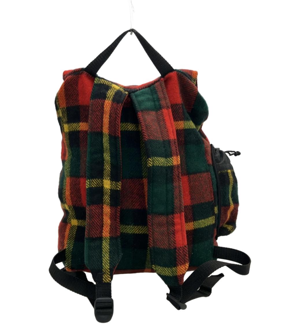 ジョンソンウーレンミルズ リュック ウールデイパック クレイジーチェック柄 メンズ Johnson Woolen Mills